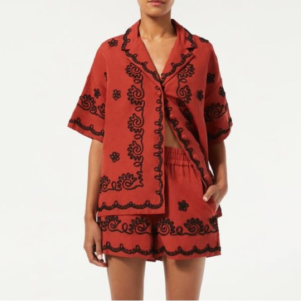 RHODE Rust Red Embroidered Set